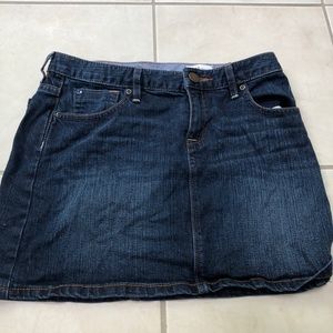 denim mini skirt